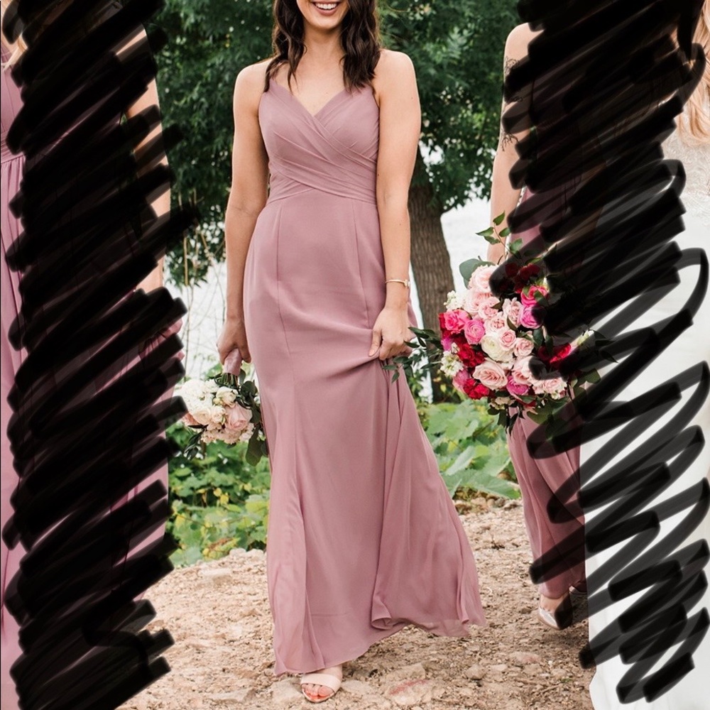Azazie Carolina Dress in Vintage Mauve
